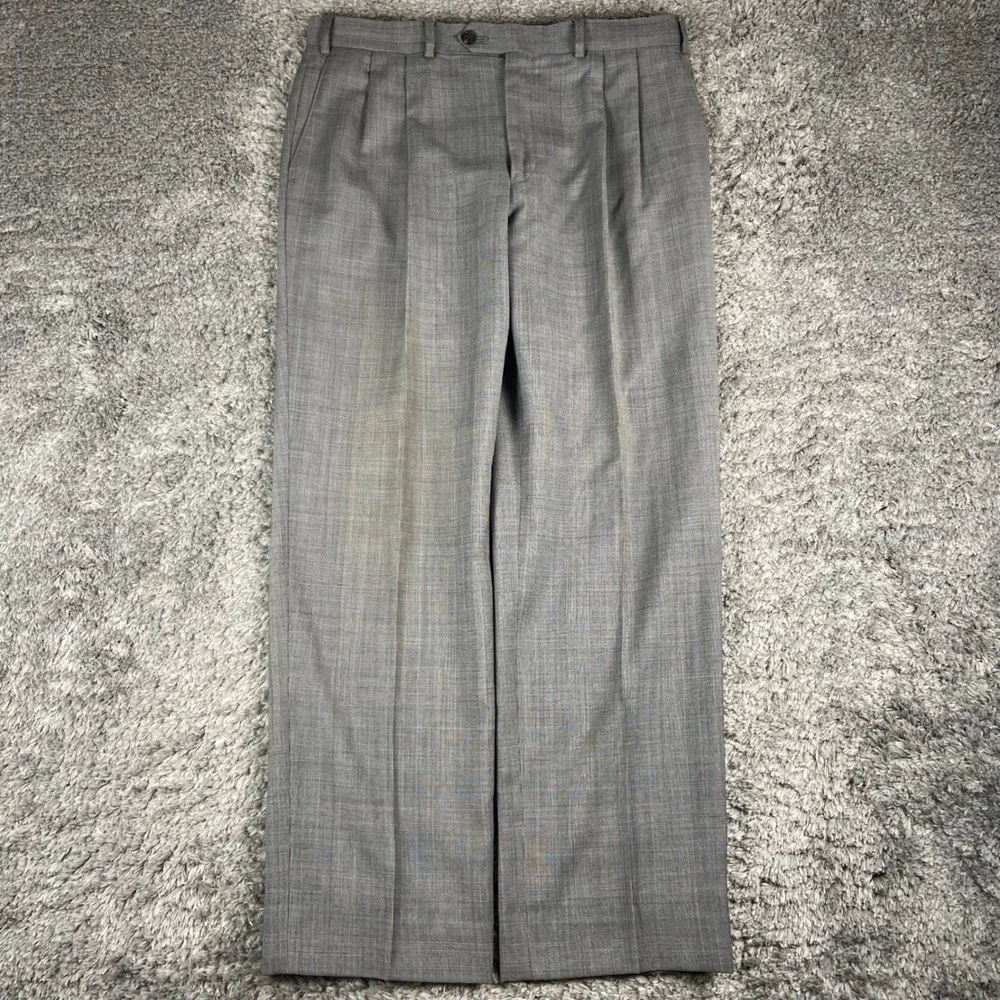 Lauren Ralph Lauren 2 Piece Suit Mens 42R Blazer 34x30 Pant Gray Glen Plaid Wool